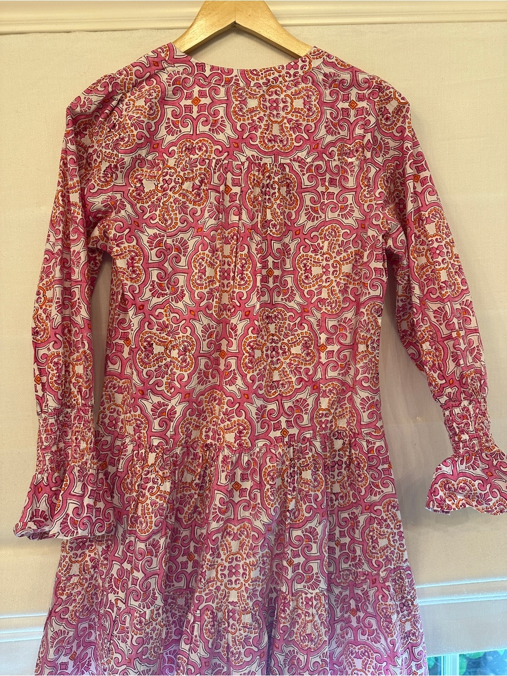 Tuckernuck Pink Orange Block Print Kenzo Dress - Picture 5 of 6